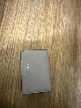 kate spade gray leather cardholder